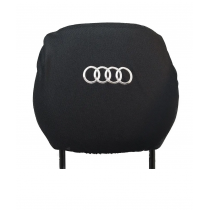 Poťah na hlavovú opierku-biela Audi 2ks