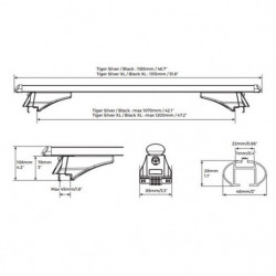 Strešný nosič Suzuki Sx4 S-Cross (2016-2021) Tiger Silver