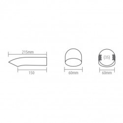 Koncovka výfuku (Ø výfuku do 54mm) čierna