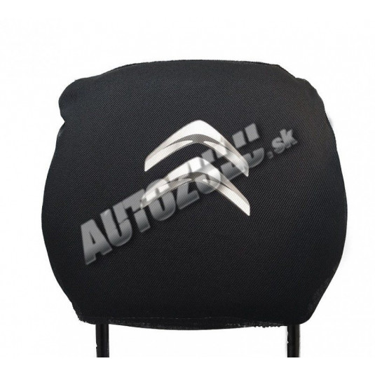 Poťah na hlavovú opierku-čierna Citroen 2ks