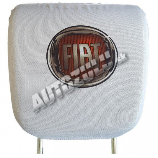 Poťah na hlavovú opierku-biela Fiat 2ks
