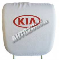 Poťah na hlavovú opierku-biela KIA 2 ks
