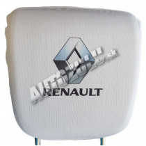 Poťah na hlavovú opierku-biela Renault 2 ks