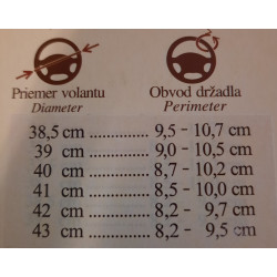 Poťah volantu cavalo kožený B 39-43 cm