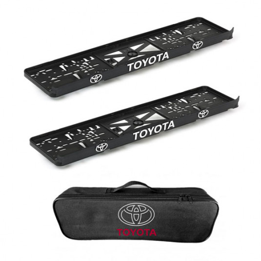 2x podložky ŠPZ  a taška TOYOTA- sada