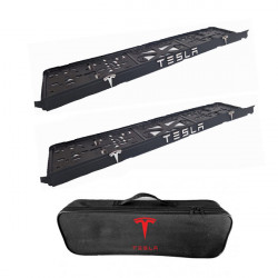 2x podložky ŠPZ  a taška TESLA- sada