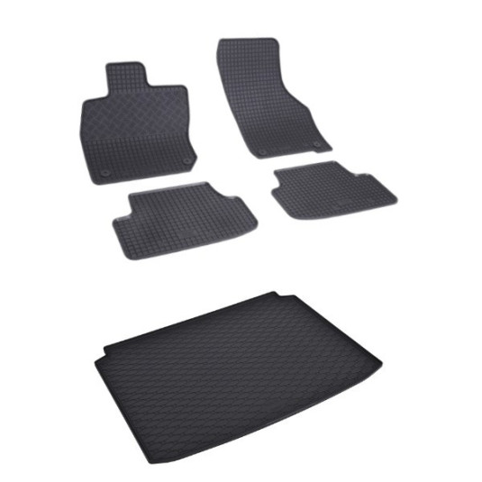 Rohože a vanička pre Audi A3 Sportback 2020- horná a dolná poloha kufra