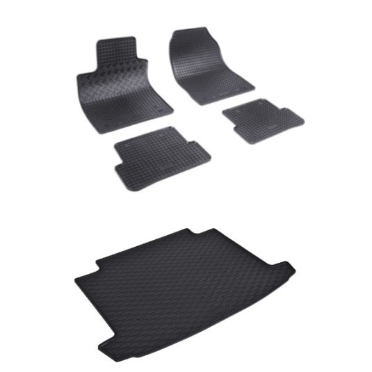 Rohože a vanička pre Renault Clio IV Grandtour 2013- horná poloha kufra