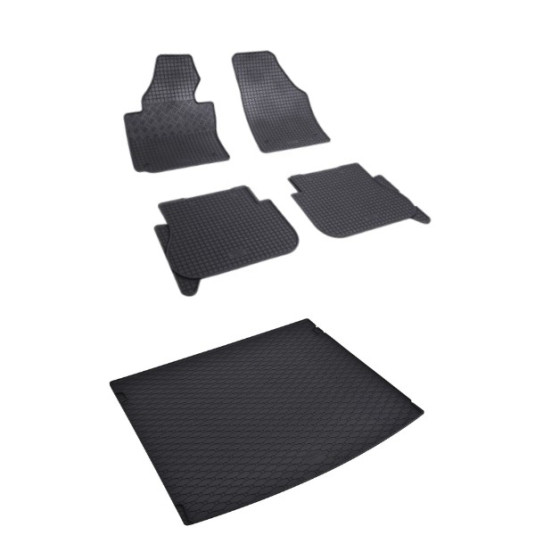 Rohože a vanička pre VOLKSWAGEN Caddy 5miestne (od 2005)