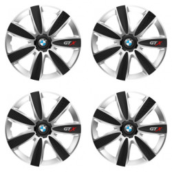Puklice pre BMW 14 GTX CARBON silver/black