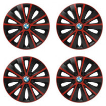 Puklice pre BMW 14 RAPIDE red and black