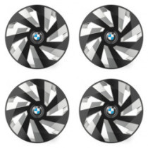 Puklice pre BMW 15 Vector RC black and silver