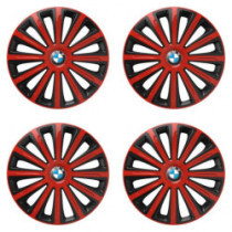 Puklice pre BMW 15 TREND red and black