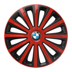 Puklice pre BMW 15 TREND red and black