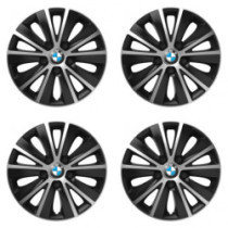 Puklice pre BMW 15 RAPIDE silver and black