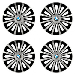 Puklice pre BMW 16 TREND silver and black