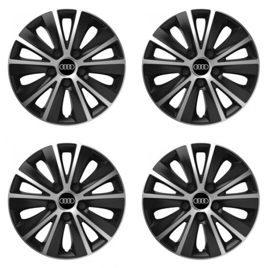 Puklice pre Audi 14 RAPIDE silver and black