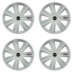 Puklice pre Audi 15 GTX carbon white