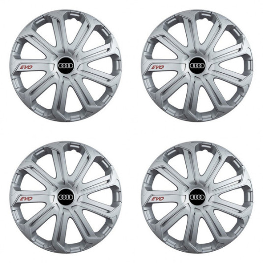 Puklice pre Audi 15 Evo silver