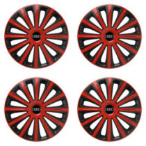 Puklice pre Audi 15 TREND red and black