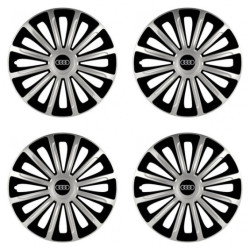 Puklice pre Audi 15 TREND silver and black