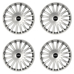 Puklice pre Audi 15 CRYSTAL silver