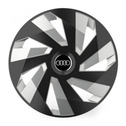Puklice pre Audi 16 Vector RC black and silver