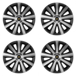 Puklice pre Chevrolet 15 Aviator carbon silver&black