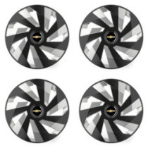 Puklice pre Chevrolet 15 Vector RC black and silver