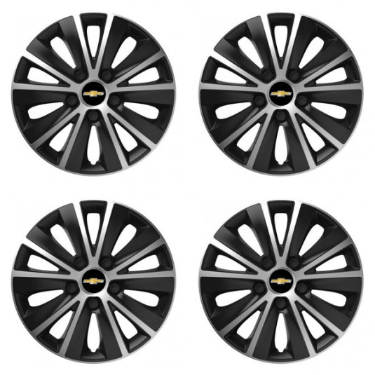 Puklice pre Chevrolet 15 RAPIDE silver and black