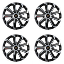 Puklice pre Chevrolet 16 Evo black&silver