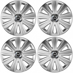 Puklice pre Hyundai 15 Aviator carbon silver