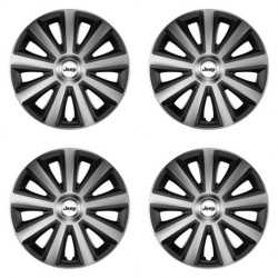 Puklice pre Jeep 14 Aviator carbon silver&black