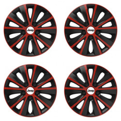 Puklice pre Jeep 14 RAPIDE red and black