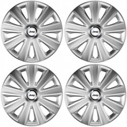 Puklice pre Jeep 15 Aviator carbon silver