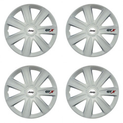 Puklice pre Jeep 16 GTX carbon white