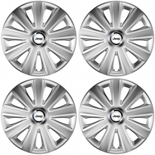 Puklice pre Jeep 16 Aviator carbon RC 16 silver