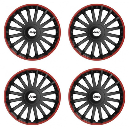 Puklice pre Jeep 16 CRYSTAL RO black