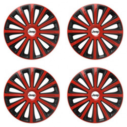 Puklice pre Jeep 16 TREND red and black