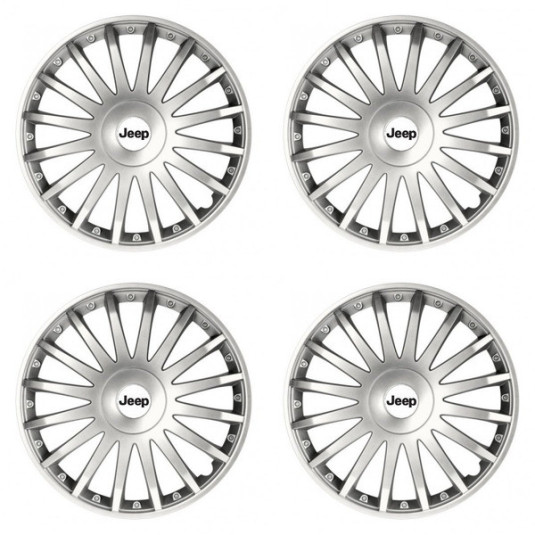 Puklice pre Jeep 16 CRYSTAL silver