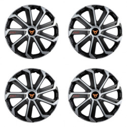 Puklice pre Cupra 14 Evo black&silver