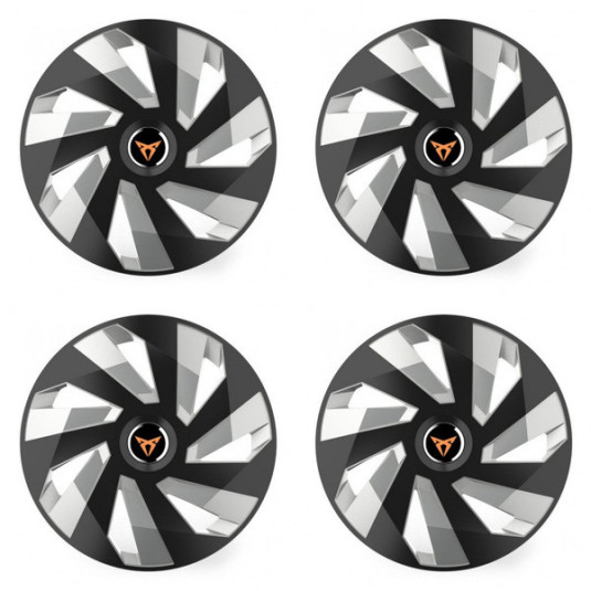 Puklice pre Cupra 14 Vector RC black and silver