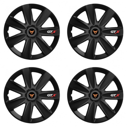 Puklice pre Cupra 14 GTX CARBON black