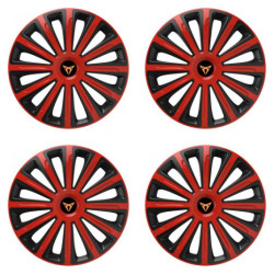 Puklice pre Cupra 15 TREND red and black