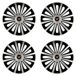 Puklice pre Cupra 15 TREND silver and black