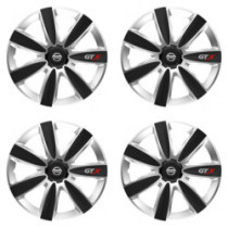 Puklice pre Nissan 14 GTX CARBON silver/black