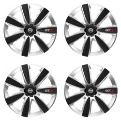 Puklice pre Nissan 14 GTX CARBON silver/black