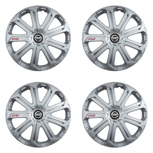 Puklice pre Nissan 15 Evo silver