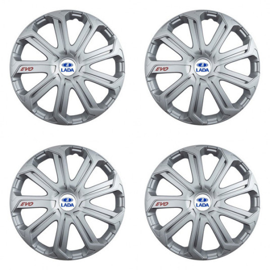 Puklice pre Lada 14 Evo silver