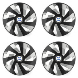 Puklice pre Lada 14 Vector RC black and silver